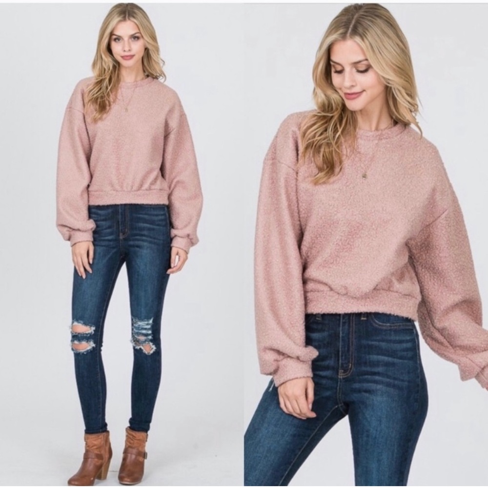 Teddy mauve sweater